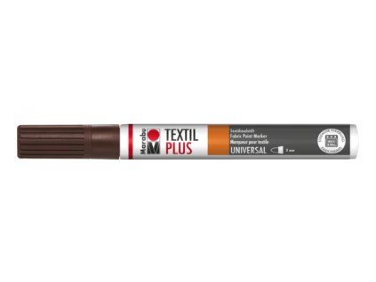 Fix na tmavý textil Marabu Textil Painter Plus 3 mm, odstín hnědá 046