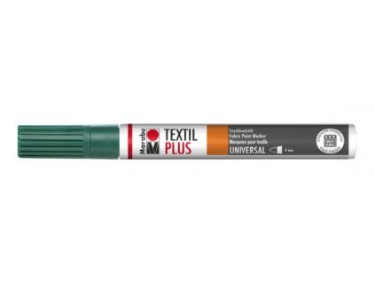 Fix na tmavý textil Marabu Textil Painter Plus 3 mm, odstín tmavě zelený 068