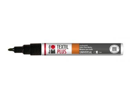 Fix na tmavý textil Marabu Textil Painter Plus 3 mm, odstín černý 073