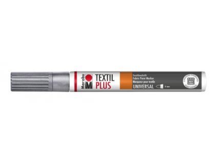 Fix na tmavý textil Marabu Textil Painter Plus 3 mm, odstín stříbrná 782