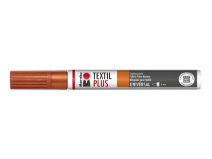 Marabu Textil Painter Plus fix na tmavý textil, hrot 3 mm, metalický odstín měděná 787