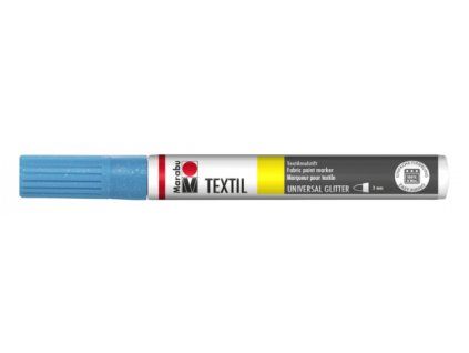 Fix na textil Marabu Textil Painter Glitter 3 mm, petrolejová barva 592 s třpytivým efektem