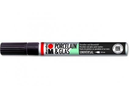 Marabu Porcelain Painter fix na porcelán, hrot 0,8 mm, barva černá