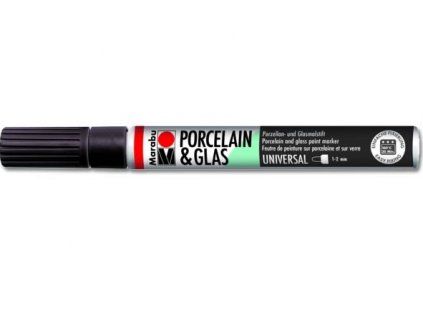 Marabu Porcelain Painter fix na porcelán, šířka stopy 1-2 mm, černý
