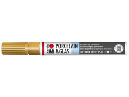 Marabu Porcelain Painter fix na porcelán, zlatý, šířka stopy 1-2 mm