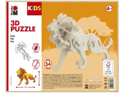 965 1 marabu mara 3d puzzle drevene lev