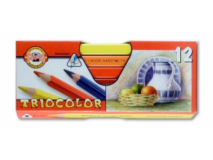 7007 1 pastelky koh i noor 3152012l triocolor silne lakovane 12 barev