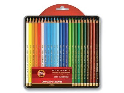 8666 1 pastelky koh i noor 3824 24 odstinu polycolor krajina