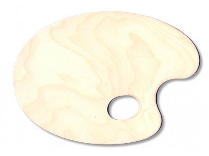 Dřevěná oválná malířská paleta 170 x 240 mm – přírodní 170 x 240 mm – přírodní