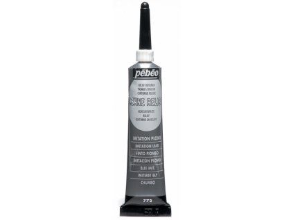 11333 kontura na sklo pebeo cerne relief kontura 20 ml seda olovena