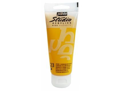 11765 akrylova barva pebeo studio acrylic 100 ml 023 kadmium zlute stredni