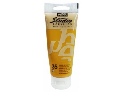 11798 akrylova barva pebeo studio acrylic 100 ml 035 benatska zluta
