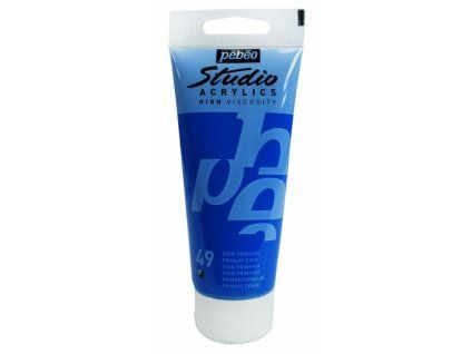 11837 akrylova barva pebeo studio acrylic 100 ml 049 cyan zakladni
