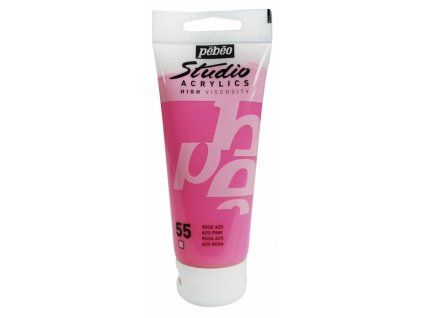 11855 akrylova barva pebeo studio acrylic 100 ml 055 ruzova azo