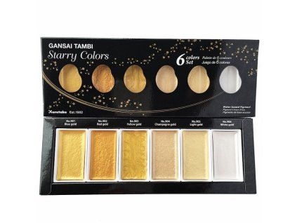 13811 akvarelove barvy gansai tambi starry colors sada 6 ks