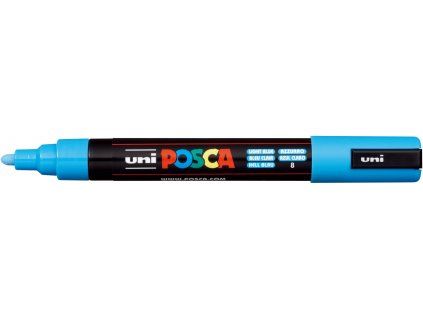 Akrylový popisovač Uni Posca PC-5M světle modrý, stopa 1,8 až 2,5 mm