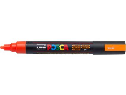 Akrylový popisovač Uni Posca PC-5M oranžový, šířka stopy 1,8 až 2,5 mm