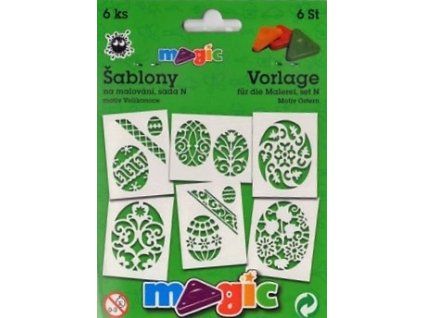 Magic papírové šablony sada 6 ks s velikonočními motivy pro kreativní tvoření