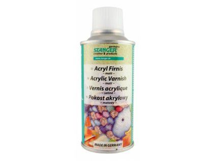Stanger akrylový matný lak ve spreji 150 ml, transparentní, pro dřevo, kov, kámen a sklo