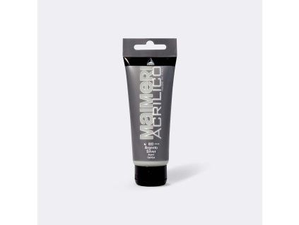Akrylová barva Maimeri Acrilico 75 ml, metalická stříbrná 003, pastovitá konzistence