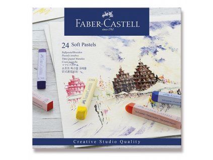 Faber-Castell Soft Pastel sada 24 ks, suché pastely s intenzivními a zářivými barvami
