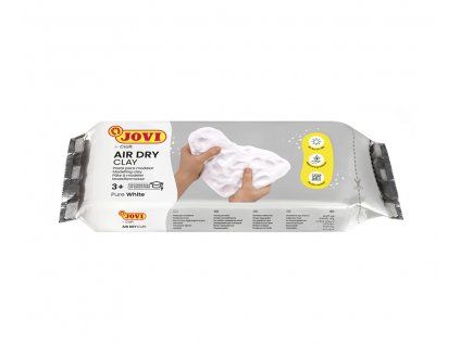 Samotvrdnoucí hmota Jovi 500 g bílá, modelovací hmota tvrdnoucí na vzduchu bez pečení