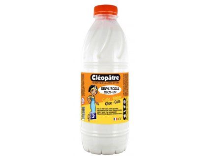 Cléopatre PVA vinylové lepidlo 1 kg bílé, hustší konzistence pro lepení papíru