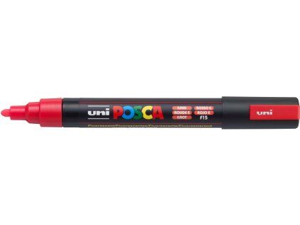 Akrylový popisovač Uni Posca PC-5M 1,8 až 2,5 mm, fluo červená barva