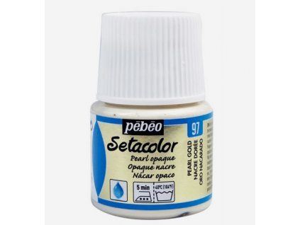 Pébéo Setacolor Pearl Opaque 45 ml, barva na textil, odstín Zlatá perleťová 97