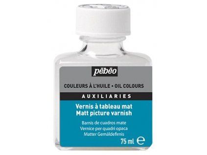 Matný malířský lak Pébéo 75 ml pro olejové barvy, vysoce transparentní, rychlé schnutí