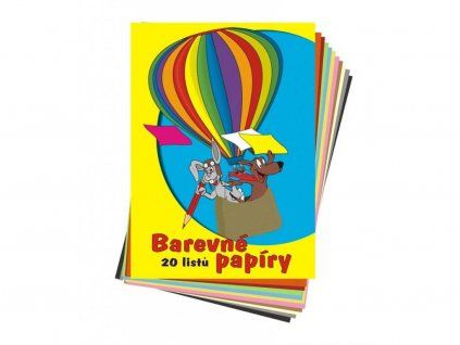 Stepa barevné papíry A4, složka 20 listů v různých barvách ke kreativnímu tvoření
