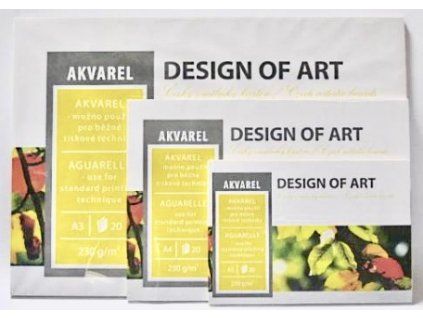 Akvarelový blok SPM AKVAREL A4, 230 g/m2, 20 listů lepených ze všech stran