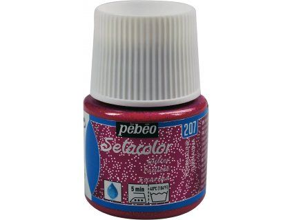 Pébéo Setacolor Light Glitter 45 ml, barva na textil s třpytivým efektem, odstín 207 Růžová tourmaline