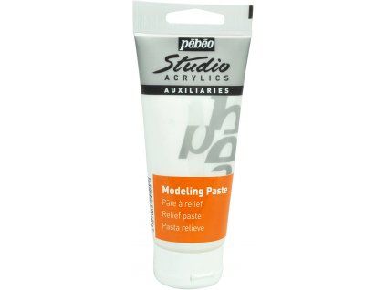 Pébéo Studio modelovací pasta 100 ml, hustá matná pasta pro reliéfní malbu s akrylovými barvami