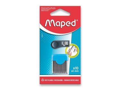 Tuhy do kružítka Maped 2 mm, balení 10 ks tuh a ořezávátko