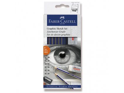 Faber-Castell Goldfaber sada 8 grafitových tužek různých tvrdostí pro skicování