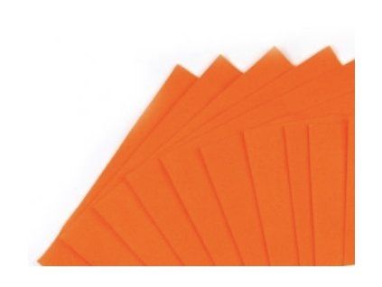 Filc A4 180 g oranžová, umělá filcová tkanina ke stříhání, lepení a šití