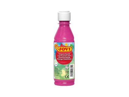 Školní temperová barva Jovi 250 ml, sytě růžový odstín, vhodná pro děti