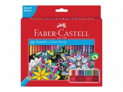 Faber-Castell školní šestihranné pastelky, sada 60 barev v papírovém obalu