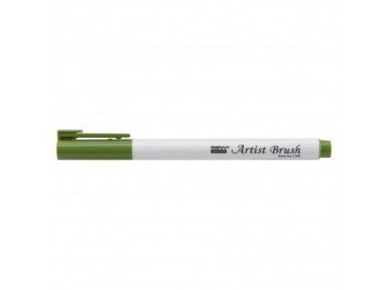 Fix Marvy Artist Brush se štětcovým hrotem, odstín 1100-15 Olive Green, vodní báze
