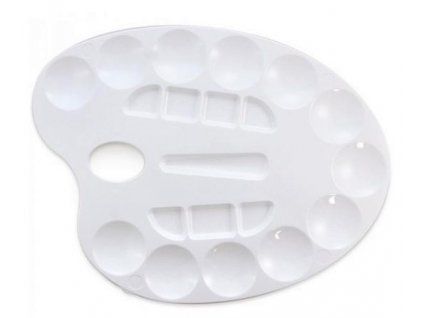 Plastová oválná paleta Primo MAXI 32 cm bílá na míchání barev