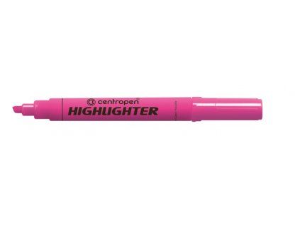 Centropen 8552 Highlighter pigmentový zvýrazňovač s fluorescenčním inkoustem, barva růžová