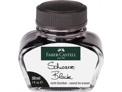 Faber-Castell inkoust černý 30 ml ve skleněné lahvičce pro plnící pera