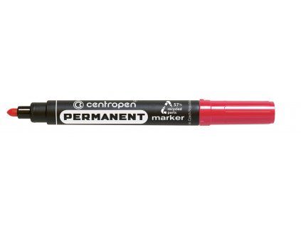 Centropen 8566 permanentní popisovač červený, válcový hrot 2,5 mm, alkoholová báze