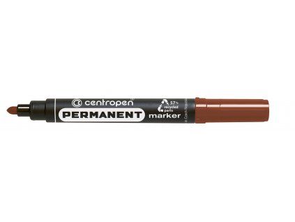 Centropen 8566 permanentní popisovač s kulatým hrotem 2,5 mm, hnědá barva