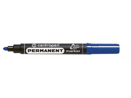Centropen 8566 permanentní popisovač s kulatým hrotem 2,5 mm, modrá barva