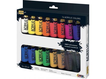 Sada 16 akrylových barev Kreul Solo Goya po 20 ml, akademická kvalita