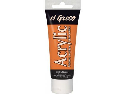 Akrylová barva Kreul El Greco 75 ml, odstín oranžová tmavá, krémová konzistence