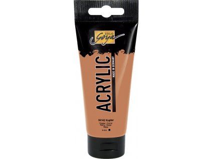 Akrylová barva Kreul Solo Goya 100 ml, metalický odstín měděné, krémová konzistence