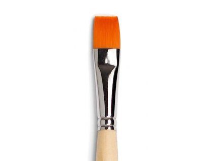 Plochý syntetický štětec Tintoretto 708-12 zlatý, ergonomická hexagonální rukojeť